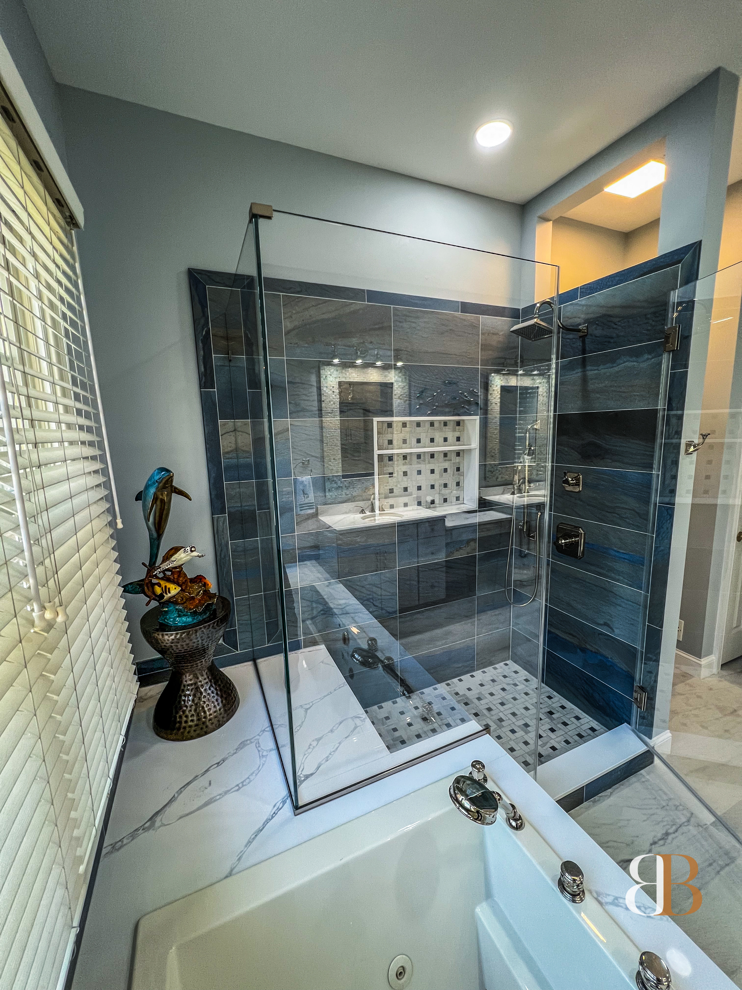 Contemporary bathroom remodel in Villanova by B&B Associates Creations — photo 2